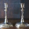 Paar of silver candlesticks in louis quatorze style, 19th century