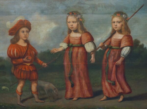 Portrait three children De Sandra