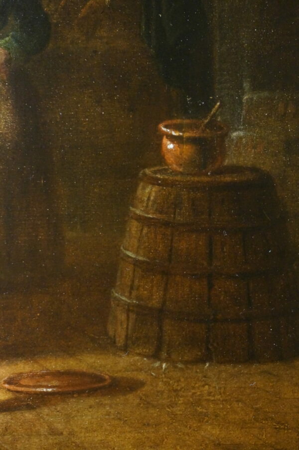 F. Melzer (1808 - 1865), 'Tavern scene with cat' - Afbeelding 9