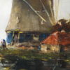 Hobbe Smith (1862 – 1942), Windmill in a river landscape - Image 3