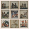 9 Engravings card game, early 19th century - Image 2