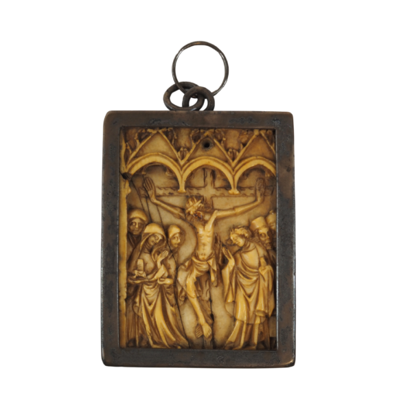 Ivory right wing diptych Crucifixion