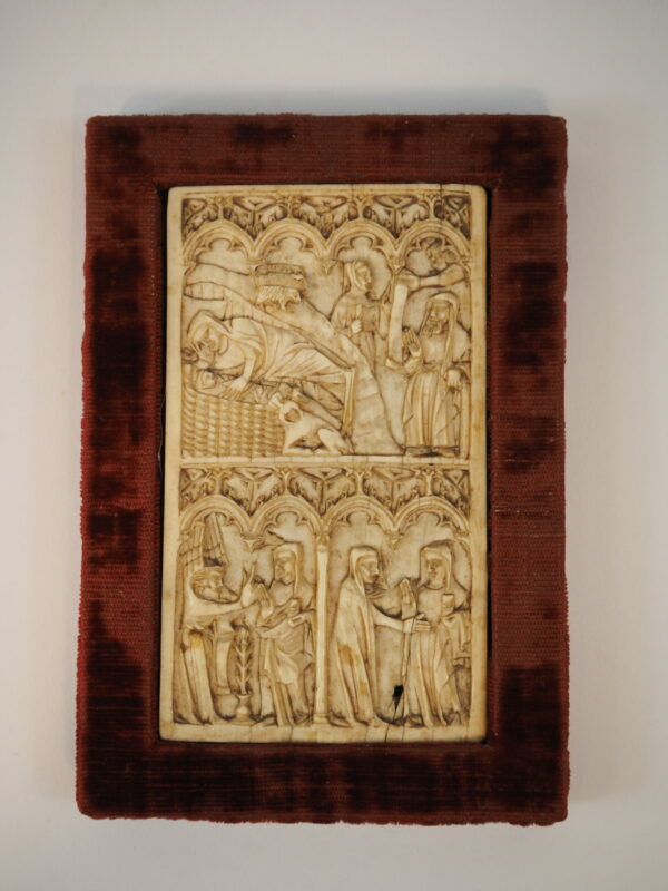 Ivory tablet with two registers, 14th century - Image 2