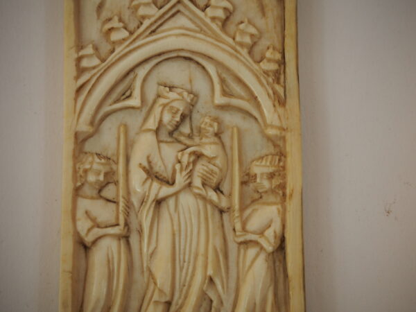 Rare ivory double-sided carved plaque - Image 3