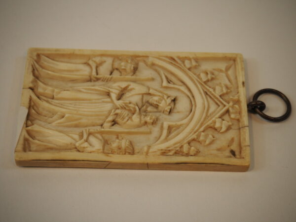Rare ivory double-sided carved plaque - Afbeelding 4