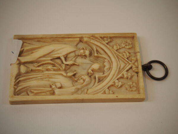 Rare ivory double-sided carved plaque - Image 5