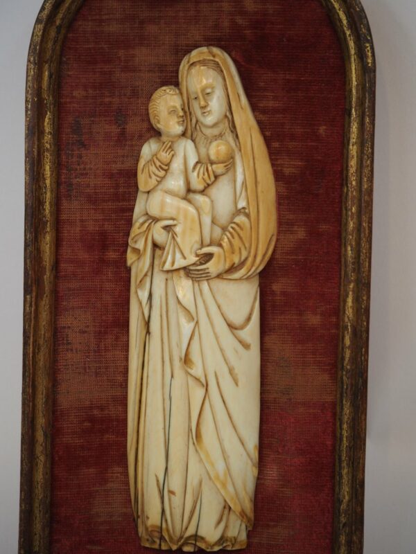 Ivory relief Mary and Child - Antique from Dullaert Antiques