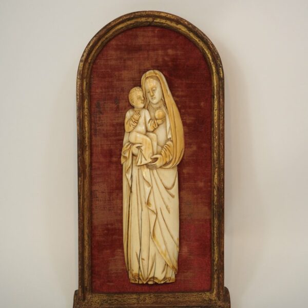 Ivory relief Mary and Child - Antique from Dullaert Antiques