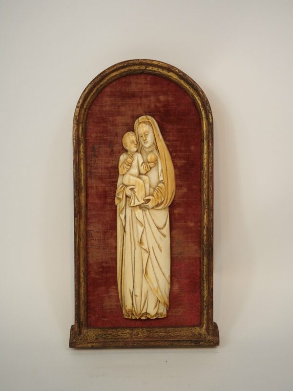 Ivory relief Mary and Child - Antique from Dullaert Antiques