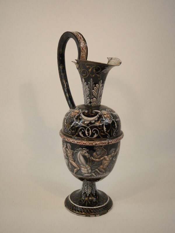Limoges Jug with grisaille decoration - Antique from Dullaert Antiques