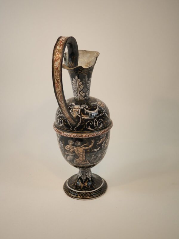 Limoges Jug with grisaille decoration - Antique from Dullaert Antiques