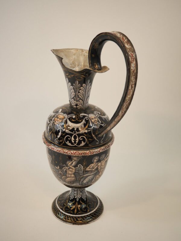 Limoges Jug with grisaille decoration - Antique from Dullaert Antiques