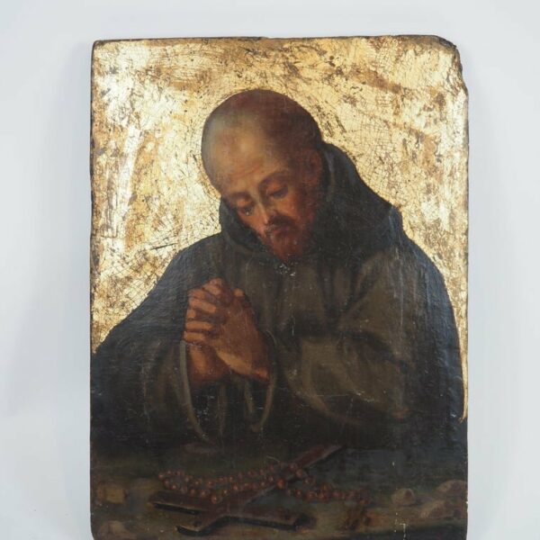 Painting on panel monk or hermit - Antique from Dullaert Antiques