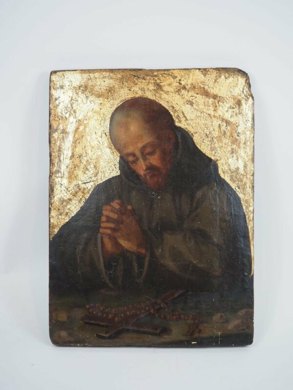 Painting on panel monk or hermit - Antique from Dullaert Antiques