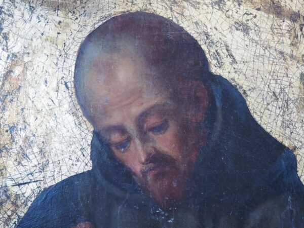 Painting on panel monk or hermit - Antique from Dullaert Antiques