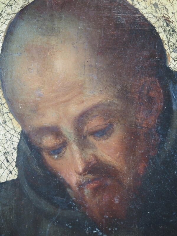 Painting on panel monk or hermit - Antique from Dullaert Antiques