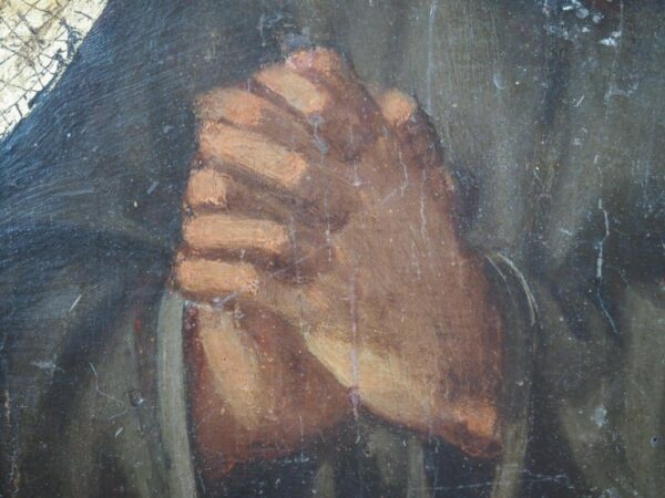 Painting on panel monk or hermit - Antique from Dullaert Antiques