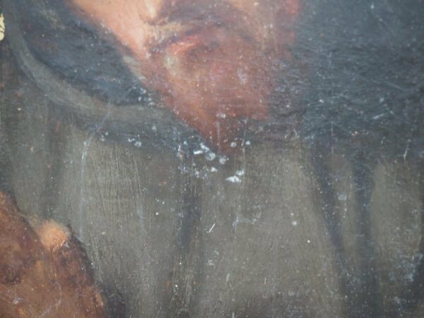 Painting on panel monk or hermit - Antique from Dullaert Antiques