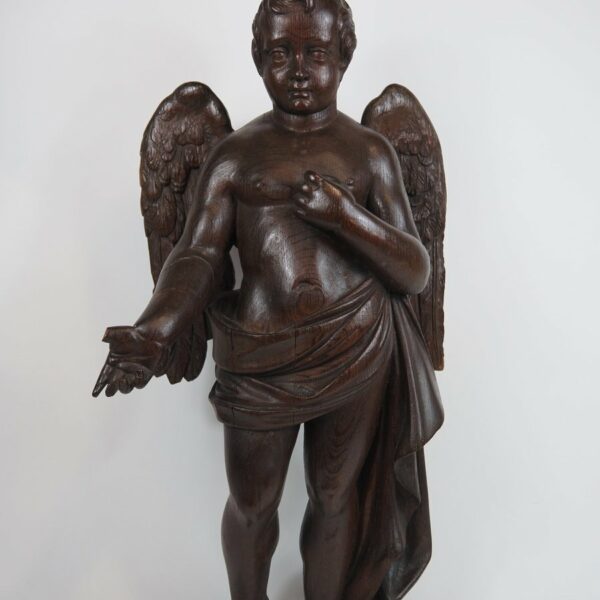 Wooden sculpture putto - Antique from Dullaert Antiques