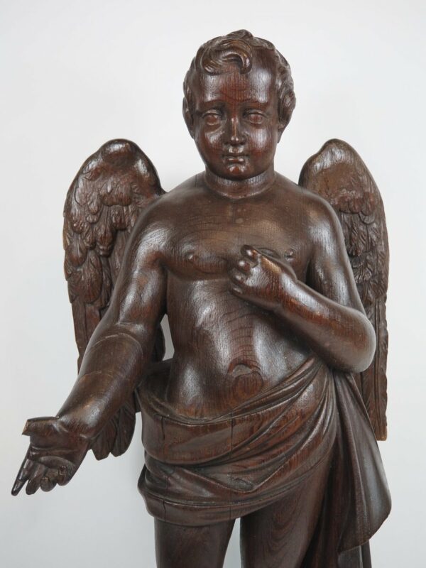 Wooden sculpture putto - Antique from Dullaert Antiques