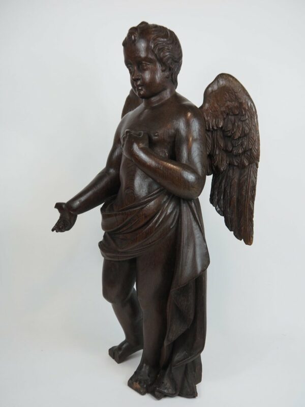 Wooden sculpture putto - Antique from Dullaert Antiques