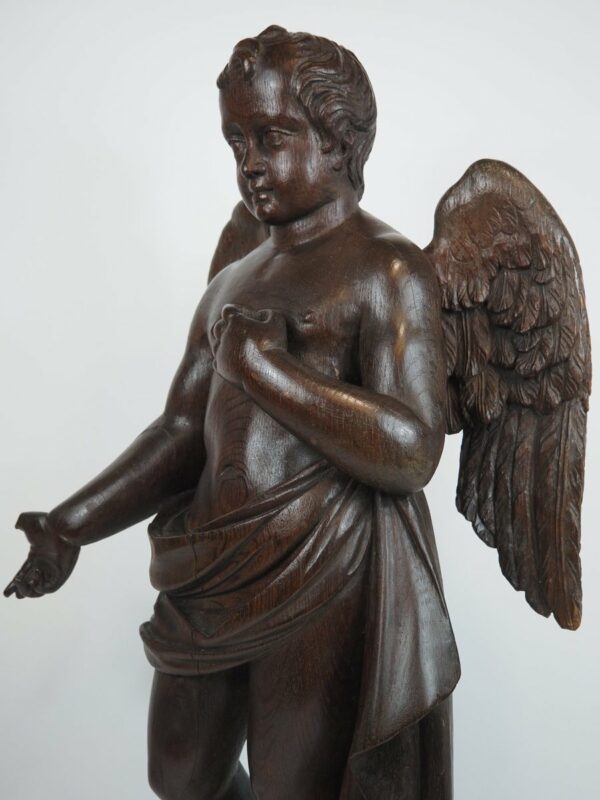 Wooden sculpture putto - Antique from Dullaert Antiques