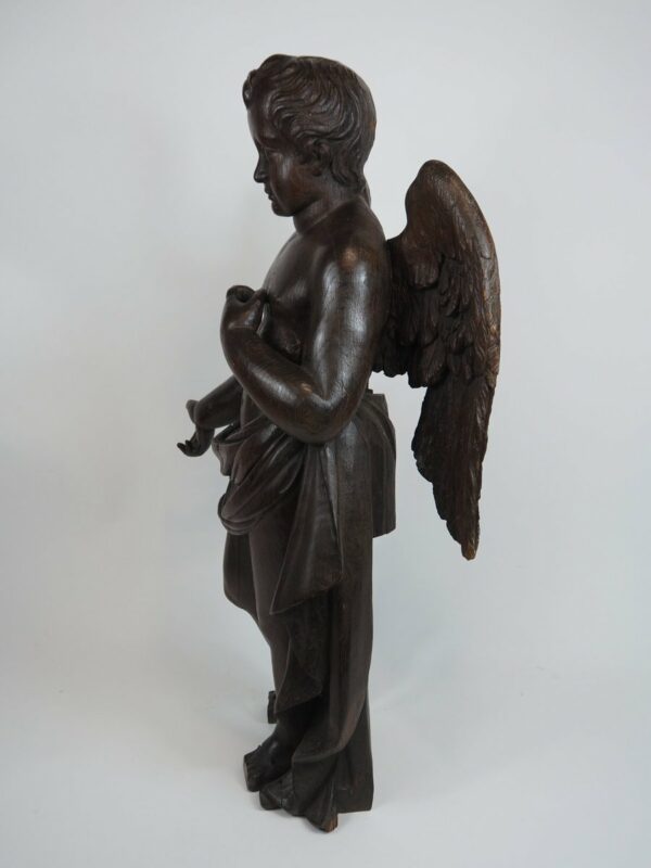 Wooden sculpture putto - Antique from Dullaert Antiques