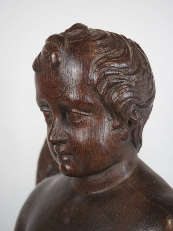 Wooden sculpture putto - Antique from Dullaert Antiques