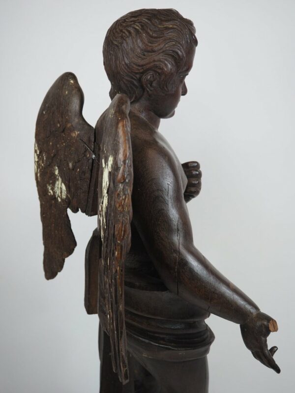 Wooden sculpture putto - Antique from Dullaert Antiques